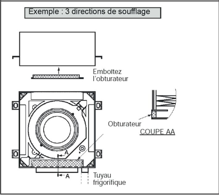 ATLANTIC UTG-UFYD-W FACADE CASSETTE 600 X 600 - Sélection des voies de soufflage (facultatif) - 1