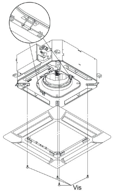 ATLANTIC AOYG 12 LTC.UE UNITE EXTERIEURE MURALE INVERTER 3500 W - Mise en place de la façade sur le corps de l'apparreil - 2