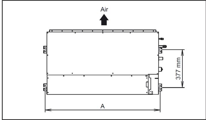 ATLANTIC AOYG 12 LTC.UE UNITE EXTERIEURE MURALE INVERTER 3500 W - Positionnement des trous et installation des boulons d'ancrage - 2