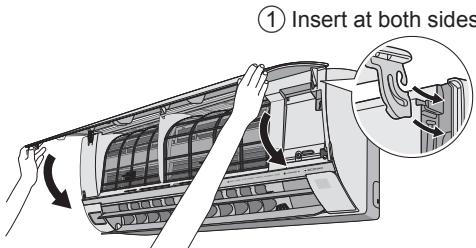 ① Insert at both sides
