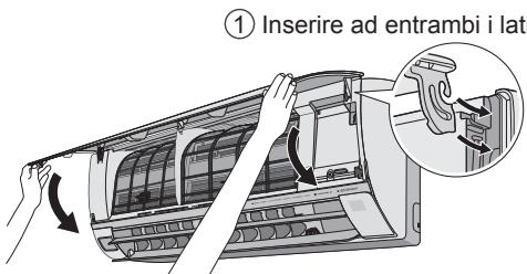 ① Inserire ad entrambi i lati