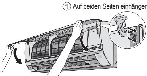 ① Auf beiden Seiten einhängen