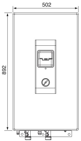PANASONIC WH-MHF09G3E8 - Dimensional drawing for hydromodule - 1