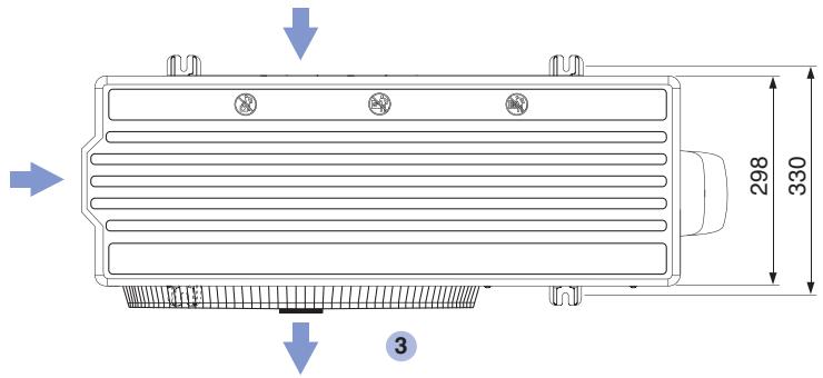 PANASONIC WH-MHF09G3E8 - Dimensional drawing for outdoor unit with one fan (3 and 5 kW) - 3