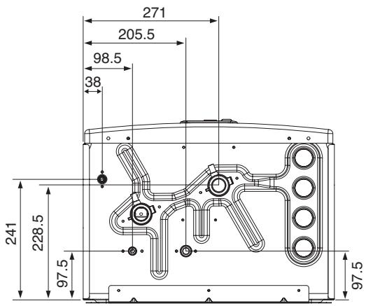 PANASONIC WH-MHF09G3E8 - Dimensional drawing for hydromodule - 3