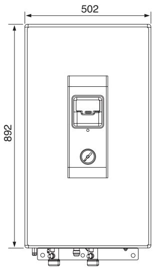 PANASONIC WH-MHF12G9E8 - Dimensional drawing for hydromodule - 1