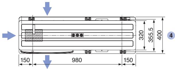 PANASONIC WH-MHF12G9E8 - Dimensional drawing for Monobloc unit with 9 to 16kW nominal capacity - 4