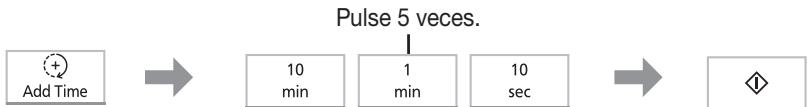 PANASONIC NN-J19KSMEPG - Función add time (añadir tiempo) - 1