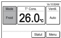 ATLANTIC ABYG 54 LRTA.UI UNITE INTERIEURE PLAFONNIER INVERTER 14 K-WATTS - Choisir le mode de fonctionnement - 1