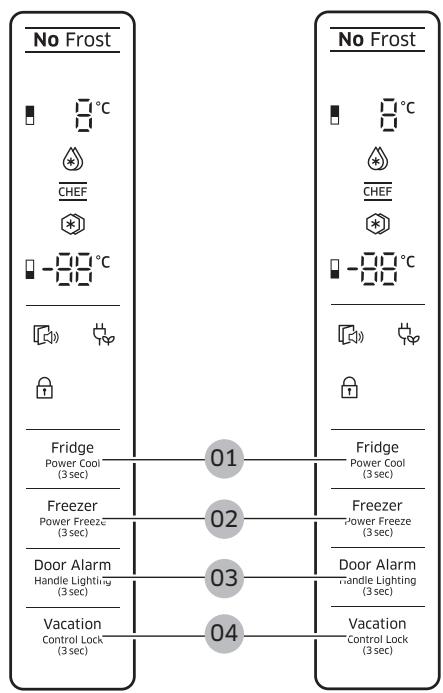SAMSUNG RR39M7130WW - Utilisation du panneau de commande - 1