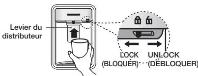 SAMSUNG RB33N300NSA - Utilisation du distributeur d'eau (en OPTION) - 9