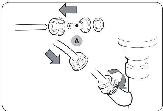 SAMSUNG WD81K5A00OW - En utilisant le tuyau de vidange du lavabo : - 1