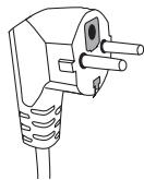 HOTPOINT MWH2322B - Wtyczka z dwoma okraglymi bolcami - 1