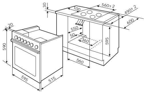 FAGOR 6H757CX - OVEN WITH HO PLATE CONTROLS - 1