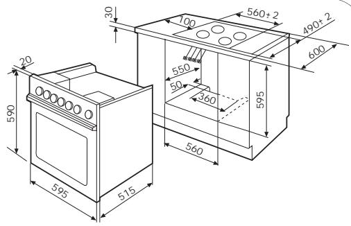 FAGOR 6H757CX - HORNO CON MANDOS FIJOS PARA PLACA DE COCCION - 1