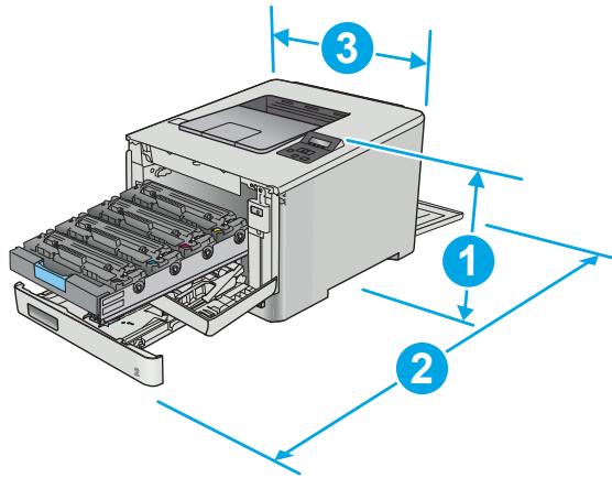 HP COLOR JET PRO MFP M479FDW - Dimensions de l'imprimante - 2