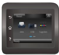 HP COLOR JET PRO MFP M479FDW - Etape 1: Imprimer la page d'etat des consommables (panneau de commande à écran tactile) - 1