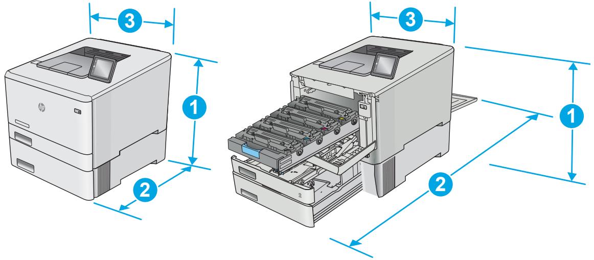 HP COLOR JET PRO MFP M479FDW - Dimensions de l'imprimante - 5