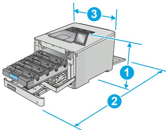 HP COLOR JET PRO MFP M479FDW - Dimensions de l'imprimante - 4