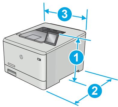 HP COLOR JET PRO MFP M479FDW - Dimensions de l'imprimante - 3
