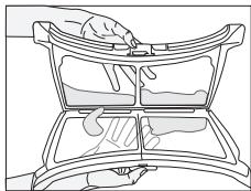 BEKO BDS8534W - Nettoyage du filtré à peluche / Surface interieure de la porte de chargement - 6