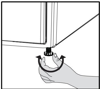 BEKO BDS8534W - Réglage des pieds - 1