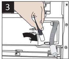 BEKO BDS8534W - Raccord du tuyau de vidange de I'eau - 3