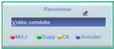 Renommer Vidéo comédie MAJ Supp Ok Annuler