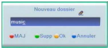 Nouveau dossier music MAJ Supp Ok Annuler