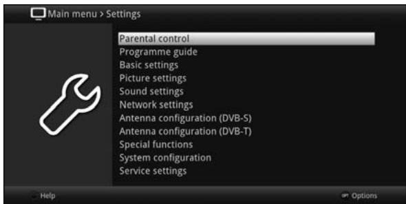 TECHNISAT TECHNICORDER ISIO SC  -  TECHNICORDER ISIO STC - Calling up the main menu and navigating through the menus / functions - 3