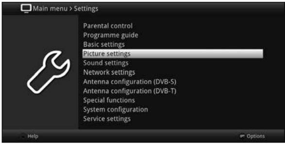 TECHNISAT TECHNICORDER ISIO SC  -  TECHNICORDER ISIO STC - Calling up the main menu and navigating through the menus / functions - 4