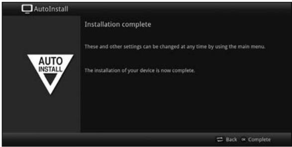 TECHNISAT TECHNICORDER ISIO SC  -  TECHNICORDER ISIO STC - Exiting the installation wizard - 1