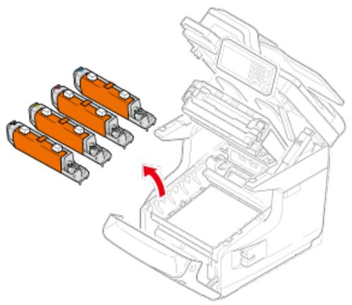 OKI C711DM - Retirez les quatre tambours image. - 1