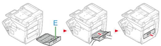 OKI C711DM - Remplacez l'unité recto-verse (E) dans la machine. - 1
