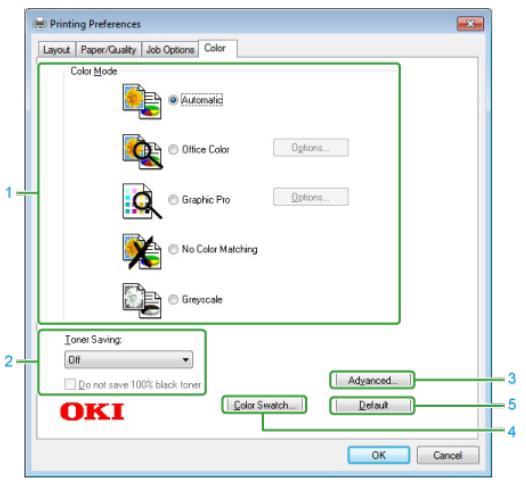 OKI C711DM - Onglet [Couleur] - 1