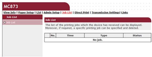 OKI C711DM - Listedes tâches - 1