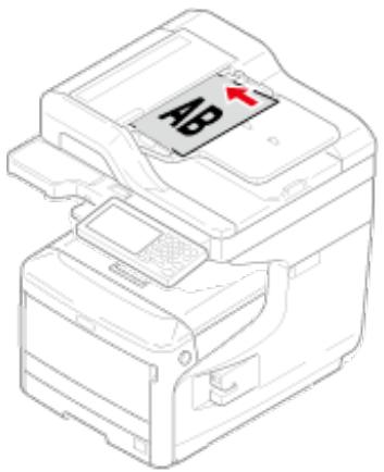 OKI C711DM - Chargez un document face dessus dans l'ADF. - 1