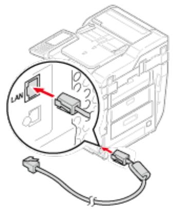 OKI C711DM - Préparer un cable de réseau local et un concentrateur. - 4