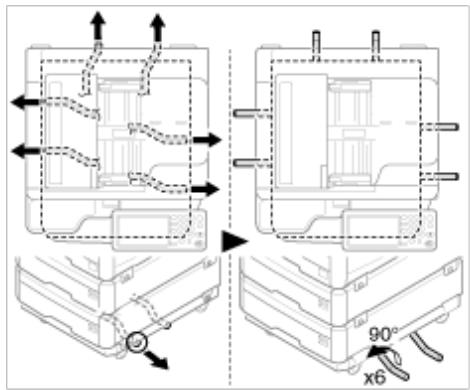 OKI C711DM - Installez les outils de protection. - 1