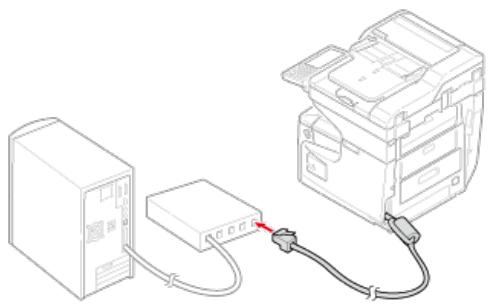OKI C711DM - Préparer un cable de réseau local et un concentrateur. - 5