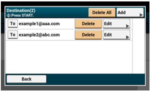 OKI C711DM - Effacer une destination - 2