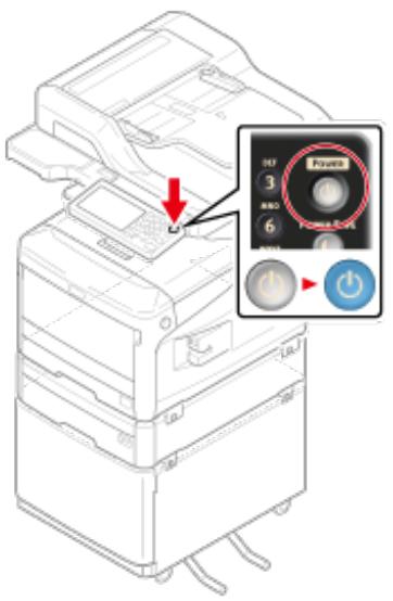 OKI C711DM - Appuyez sur le commutateur d'alimentation pendant environ une seconde. - 1