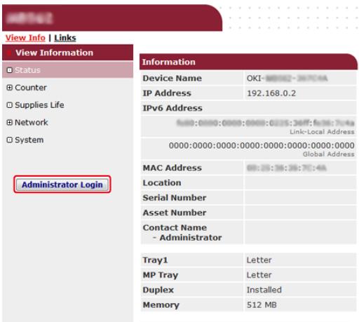 OKI C711DM - Vérification à partir de la page Web - 2