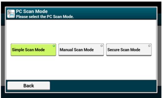 OKI C711DM - Sélectionner un mode de Numérisation à distance - 1