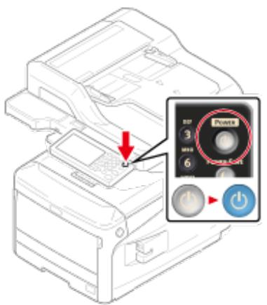 OKI C711DM - Insérez une extrémité du cable du réseau local dans le connecteur d'interface réseau. - 3