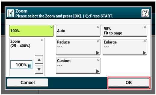 OKI C711DM - Réglez le pourcentage de zoom. - 1