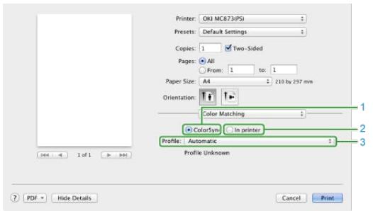 OKI C711DM - Panneau [Correspondance de couleurs] - 1