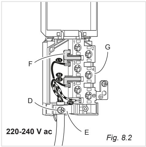 220-240 V ac Fig. 8.2