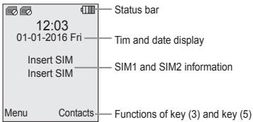 LEXIBOOK GSM20FZ - DISPLAY ICONS AND INDICATORS - 1
