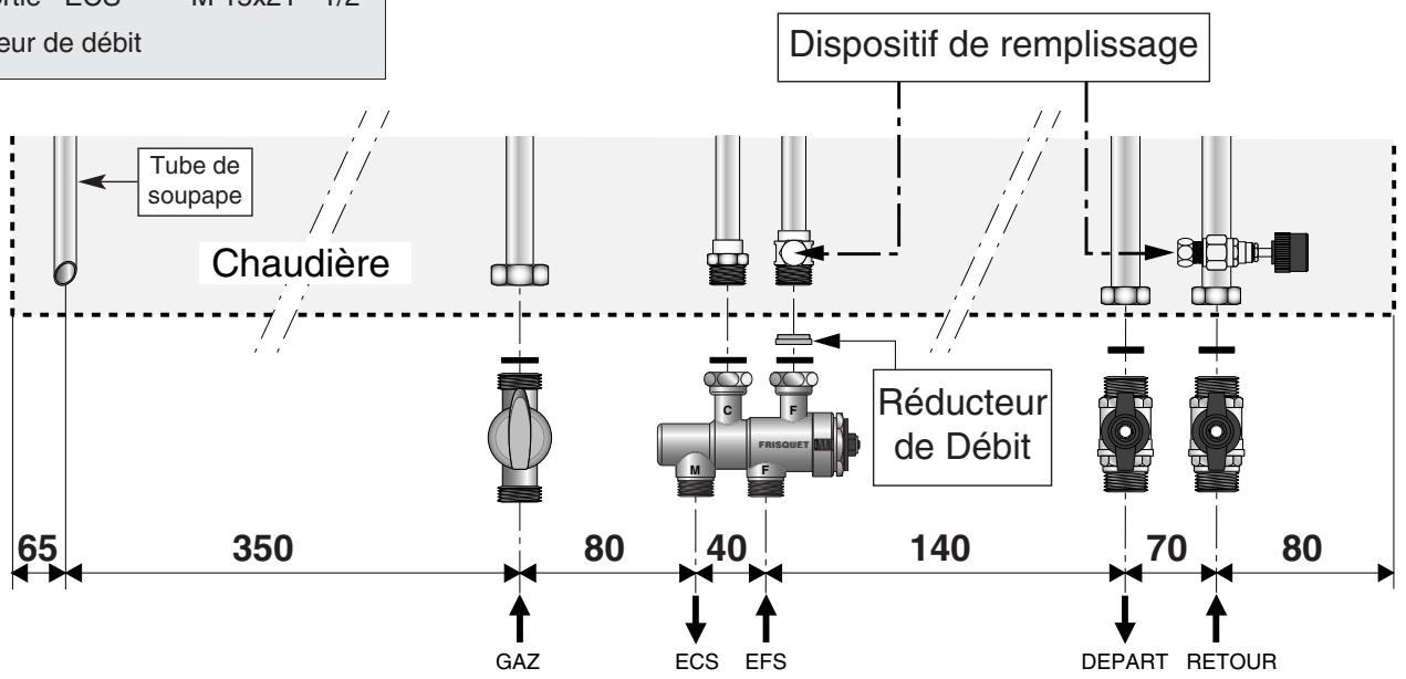 FRISQUET HYDROCONFORT VENTOUSE 80 450 - - Avant de raccorder la chaudière à l'installation il est impératif de monter : - 1